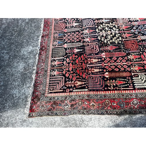 1057 - Rare large antique 19th century Central Persia Bakhtiari Khan hand knotted wool carpet, signed. appr... 
