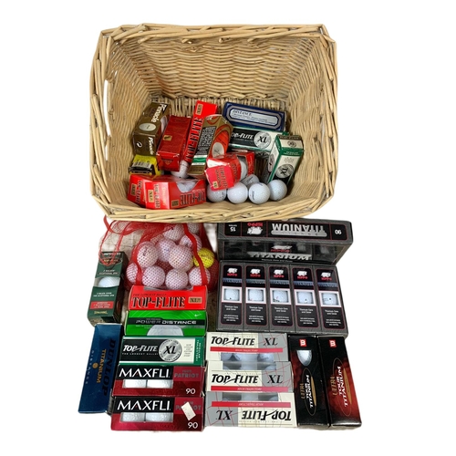 Large quantity of golf balls