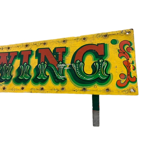 31 - 2 early 20th century 1930’s. Fairground/carnival signs. 182.5/65cm