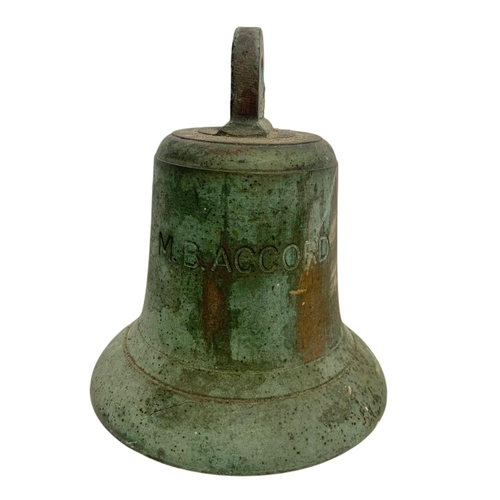 38 - Victorian brass bell. 15/17cm