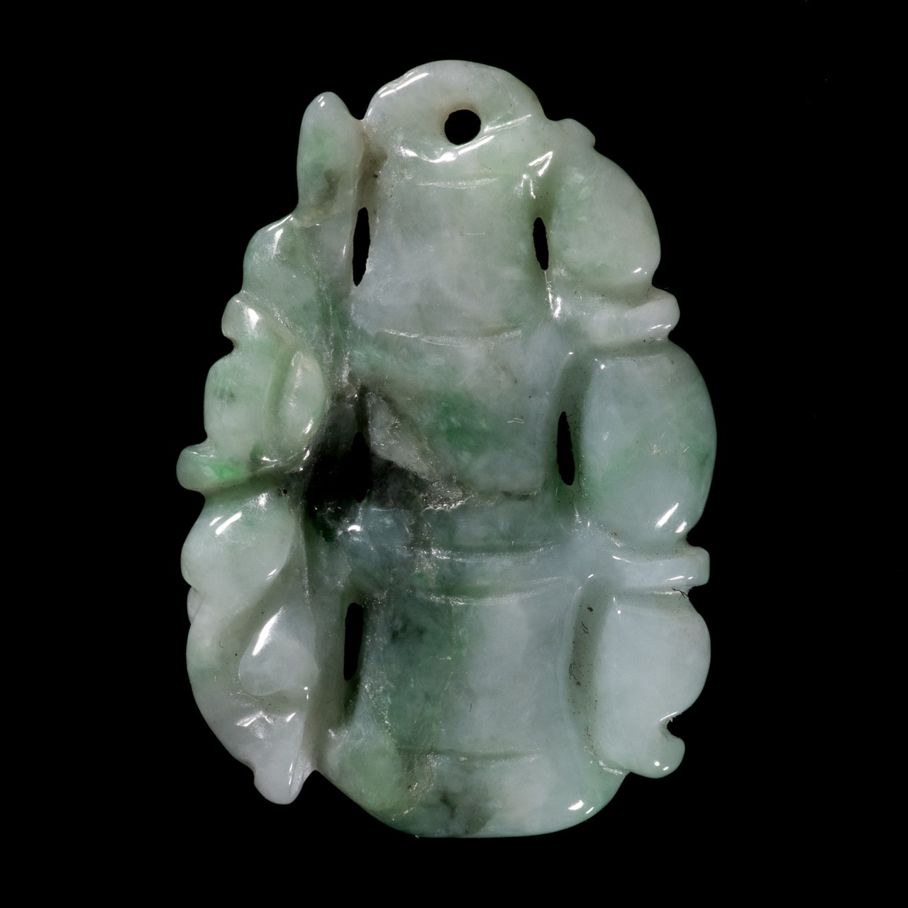 Carved Chinese Jade Amulet Pendant